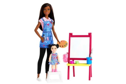 Barbie Povolání herní set Učitelka umění černoška, Mattel GJM30