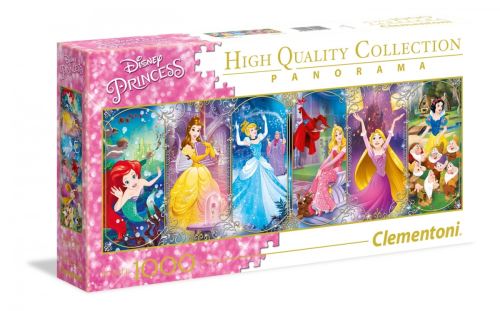 Clementoni puzzle 1000 dílků panorama vysoce kvalitní kolekce - Disney princezny