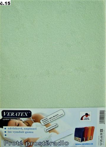 Veratex Froté prostěradlo postýlka 60x120 cm (č.15 sv.zelená)