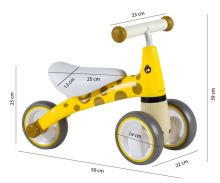 Odrážedlo žirafa  ECOTOYS žlutá