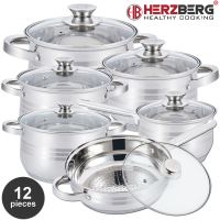 Herzberg HG-1241: 12-dílná sada z nerezové oceli