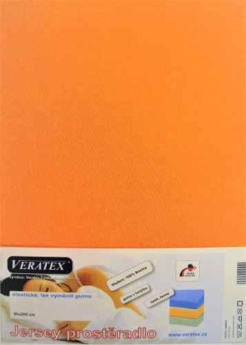 Veratex Jersey prostěradlo 140x220 (č.20-meruňková)