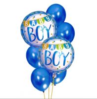 Balónky pro narozeninového chlapečka 7 ks. 30-46 cm