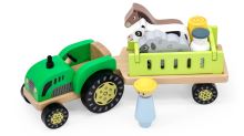 VIGA Dřevěný traktor Zvířecí farma Usedlost