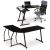 Rohový herní kancelářský stůl LOFT školní stůl černý