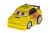 Kovové natahovací závodní autíčko (6cm) - Žluté - 5900949413976