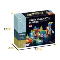 WOOPIE magnetické bloky Light Ball Track 75 el.