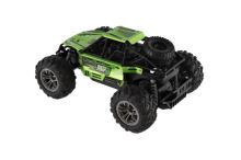Auto RC buggy terénní zelené 22cm plast 2,4GHz na baterie + dobíjecí pack v krabici 32x16x18cm
