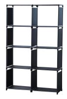 Herzberg 8-Layer Multi-purpose Bookshelf and Storage Rack - 85x125cm Black