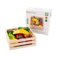 Dřevěné sekání ovoce s magnety - Made by ECOTOYS