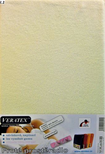 Veratex Froté prostěradlo postýlka 60x120 cm (č. 2-smetanová)
