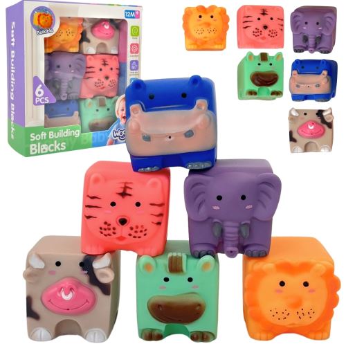 WOOPIE Sensory Pads Water Squeeze Puzzle Animal Sound 6 el.