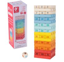 Dřevěná arkádová hra CLASSIC WORLD Domino Cube Tower Deluxe Set