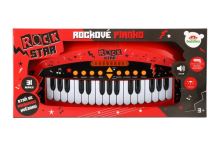 Pianko ROCK STAR 31 kláves plast 46cm na baterie se zvukem, světlem v krabici 52x24x8cm