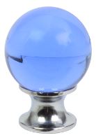 Knopka Crystal D 30 mm M6/Blue