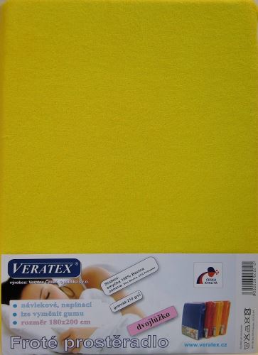 Veratex Froté prostěradlo 140x220 cm (č. 6-stř.žlutá)