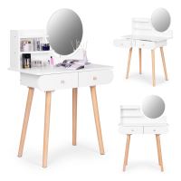 Velký moderní kosmetický toaletní stolek se zrcadlovými policemi