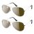 Eagle Eyes - Aviator Sunglasses set 2 ks - stříbrné