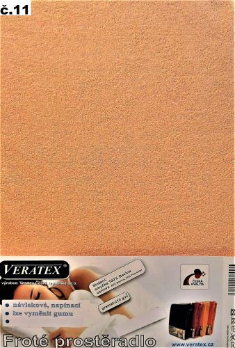 Veratex Froté prostěradlo 200x220 cm (č.11-lososová)
