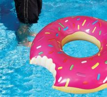 Nafukovací kolečko pro děti Donut 50cm růžové
