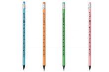Trojhranná tužka HB s gumou EASY KIDS pastel - Mix barev 1ks - 5902693237709