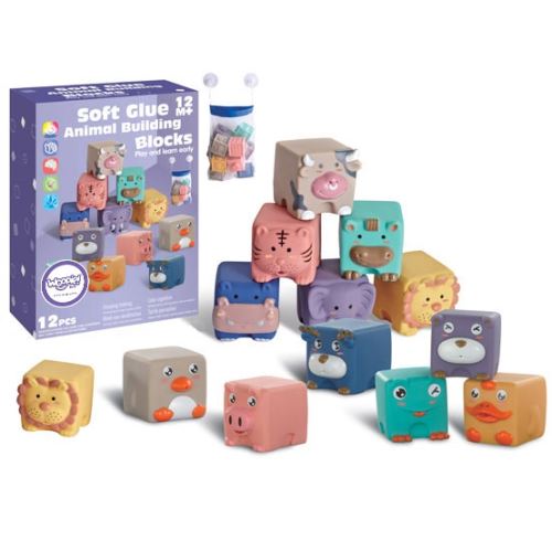 WOOPIE Sensory Pads Water Squeeze Puzzle Animal Sound 12 el.