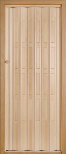 Shrnovací dveře dřevěné borovicové lakované - plné s prolisem
