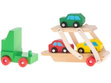 Odtahovka dřevěného nákladního auta, auto s auty