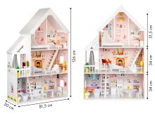 Dřevěný domeček pro panenky xxl prášková rezidence ECOTOYS