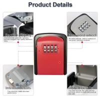 Herzberg HG-03817: New Smart Waterproof Keyless Safety Box - Red