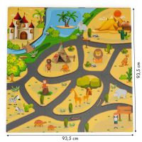 Pěnová podložka pro děti puzzle safari 9el 93x93cm