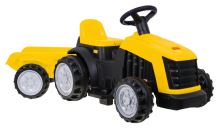 Traktor s přívěsem žlutý baterie