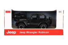 Auto RC Jeep Wrangler Rubicon RASTAR černý plast 29cm 2,4GHz na dálk. ovl. na bat. v krab. 44x19cm