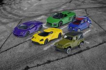 MAŽORETKA City Garage + 5 vozů Lamborghini Audi Ford Renault Jeep