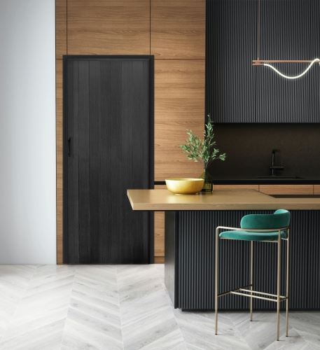 STANDOM Shrnovací dveře ST3A Černé