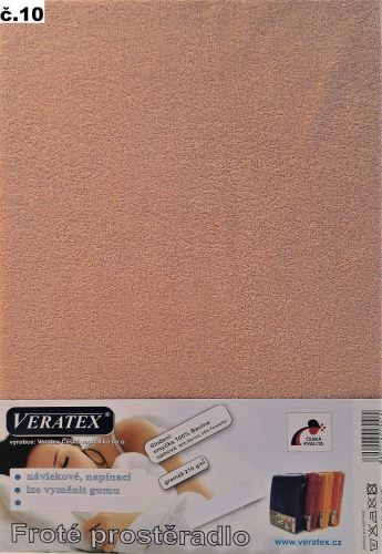 Veratex Froté prostěradlo 140x200/16 cm (č.10-starorůžová)