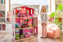 Velký dřevěný domeček pro panenky s výtahem pro panenky - Malibu Residence ECOTOYS