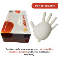 Master Gloves: Pack of 100 Latex Disposable Powdered Gloves - Size L
