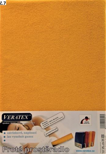 Veratex Froté prostěradlo 160x200/16 cm (č. 7-sytě žlutá)