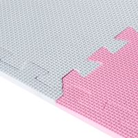 Pěnová podložka na puzzle pro děti 180x180cm 9 dílků šedo-růžová