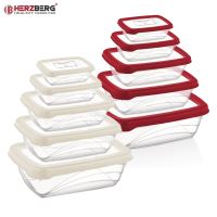 Herzberg HG-L763: Sada 5 kusů Bio Saver Box misky Ivory