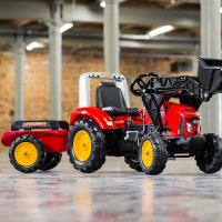Šlapací traktor FALK Red Supercharger s přívěsem na 3 roky