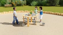 CLASSIC WORLD EDU Vzdělávací zahradní stůl 6 Funkce Hra s pískem, kapalinou, kameny