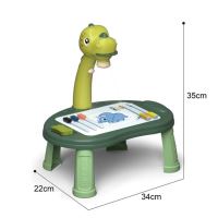 WOOPIE rýsovací prkno s stolní hrou s dinosaury