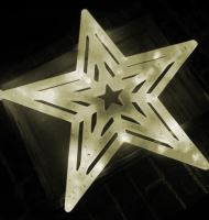 LED DEKORACE STAR LAMPY TEPLÉ BÍLÉ XXL 40CM