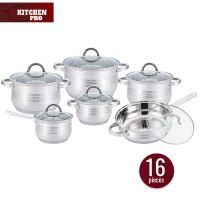 Kitchen Pro Plus KP-1251: Sada kuchyňského nádobí z nerezové oceli, 12 kusů