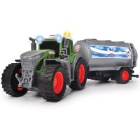 Traktor DICKIE Farm Fendt s 26cm přívěsem na mléko