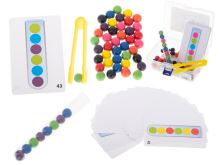 Vzdělávací puzzle barevných Montessori míčků