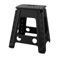 Protiskluzová skládací stolička 39 cm černá