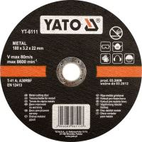 Yato Kotouč na kov 125 x 22 x 2,5 mm YT-5924